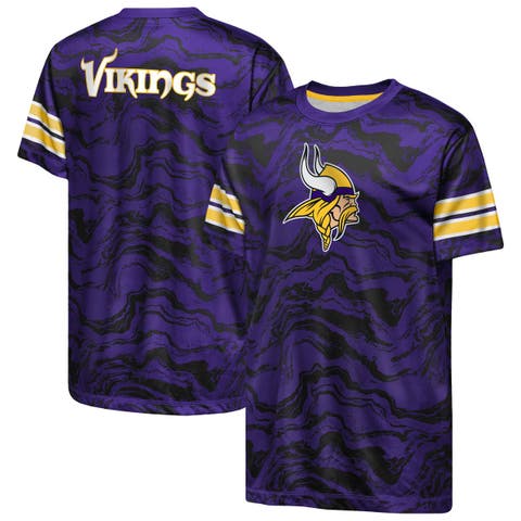 Youth Outerstuff  Purple Minnesota Vikings Slant Route Performance T-Shirt