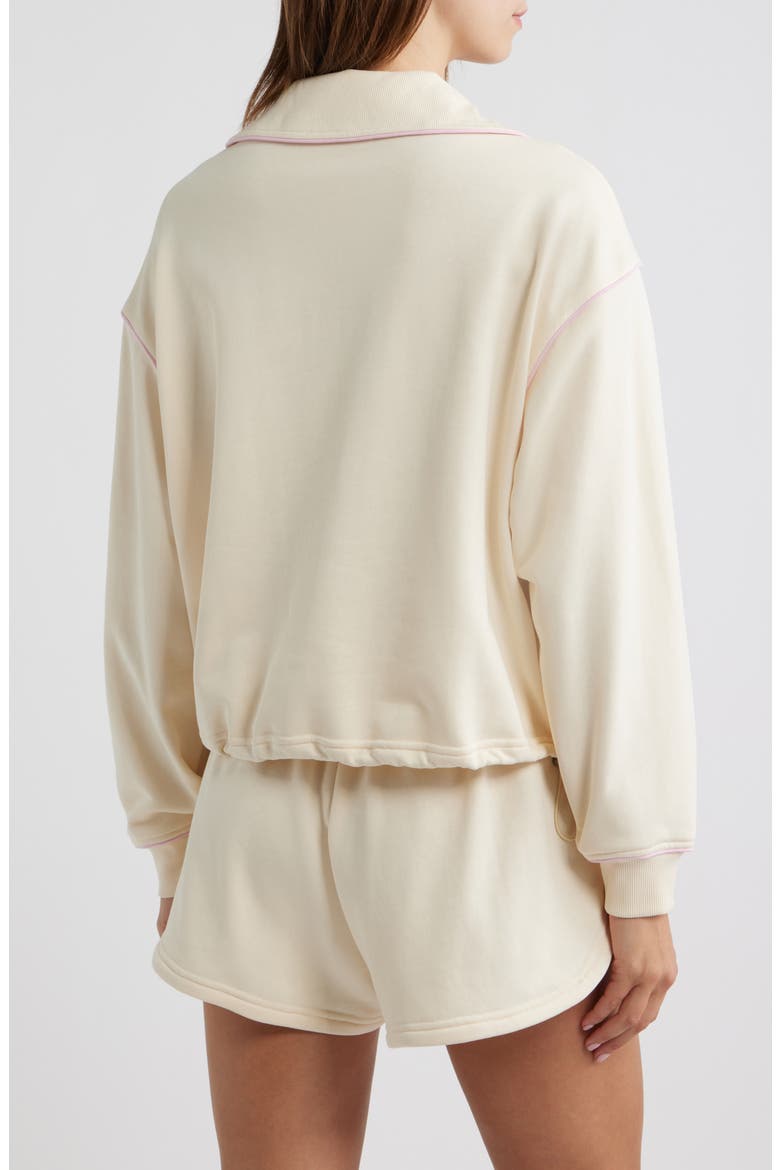 Quarter Zip Pullover, Alternate, color, BUTTERCREAM