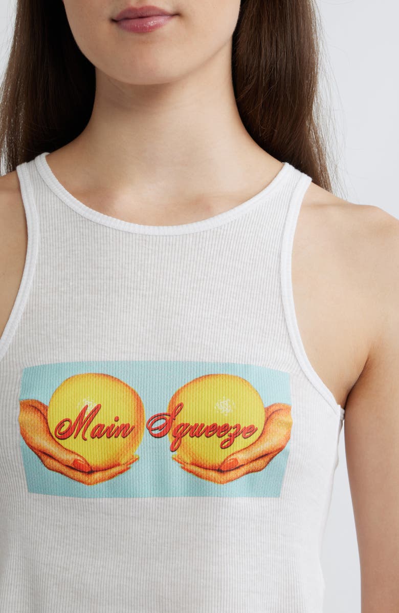 BOYS LIE Main Squeeze Beegee Crop Tank, Alternate, color, White