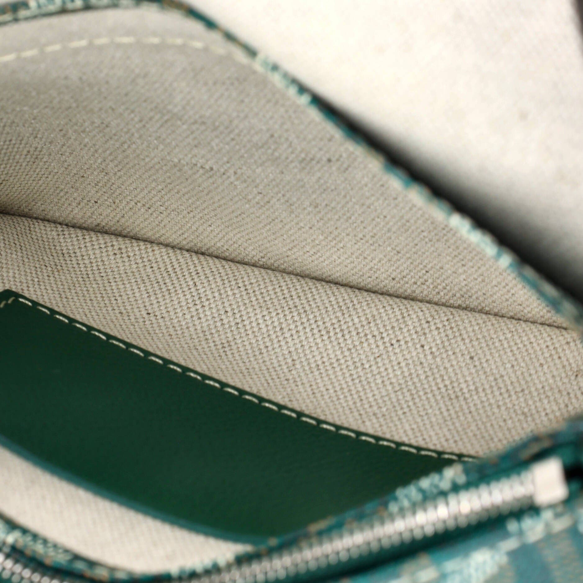 Pre-Owned Goyard Plumet Clutch Wallet Printed Coated Canvas, Alternate, color, Green