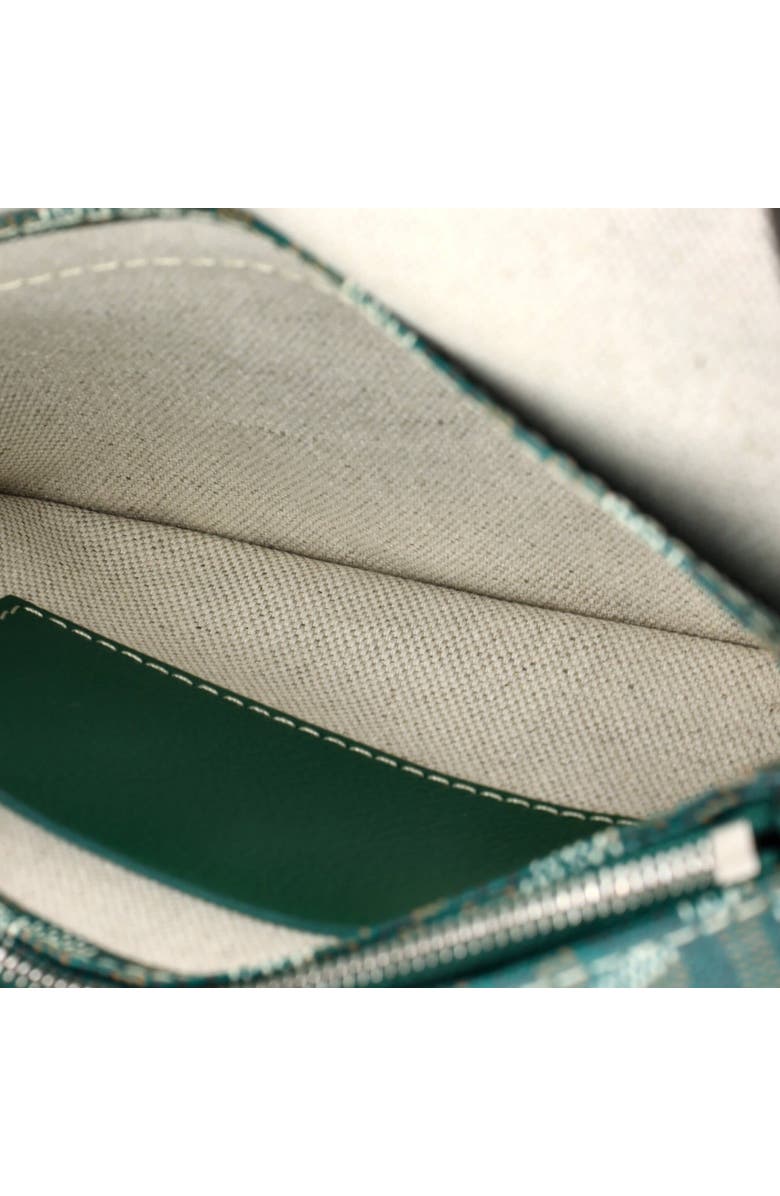 Pre-Owned Goyard Plumet Clutch Wallet Printed Coated Canvas, Alternate, color, Green