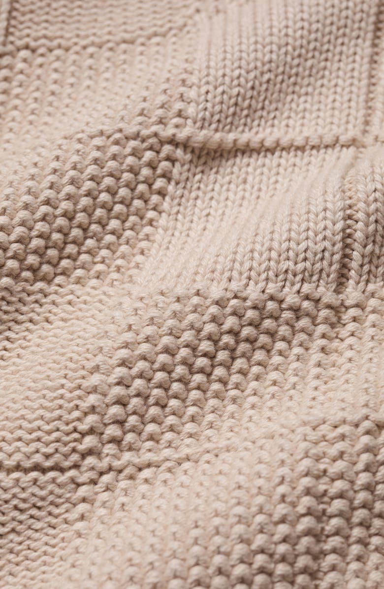 Seasalt Cornwall Hedge Rock Check Stitch Organic Cotton Blend Sweater, Alternate, color, Knit Melange Aran