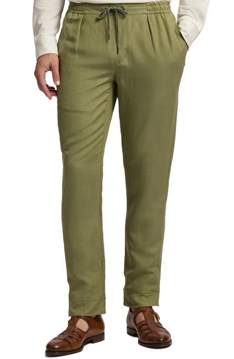 Dorset Drawstring Silk & Linen Pants