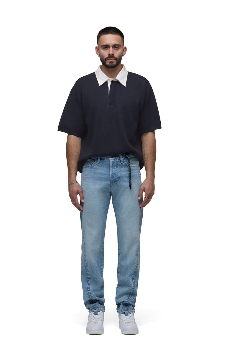 Contrast Collar Cotton & Cashmere Polo, Alternate, color, FLEET