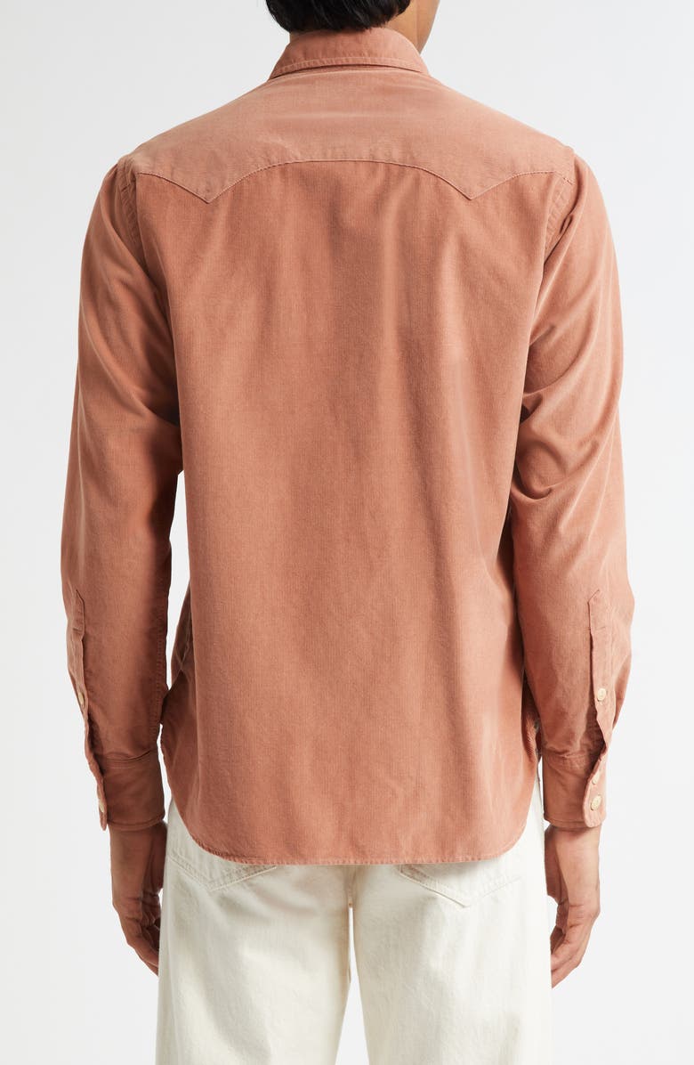 Drake's Cotton Needlecord Western Shirt, Alternate, color, 990 Washed Pink