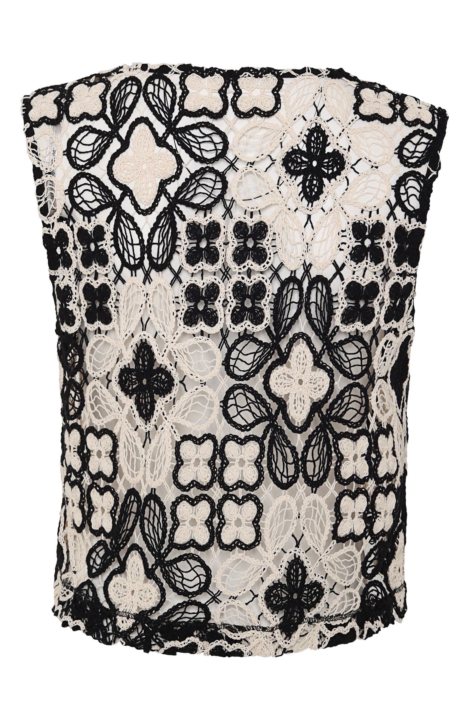 Maaji Floral Knit Key Crochet Cover-Up Vest | Nordstrom