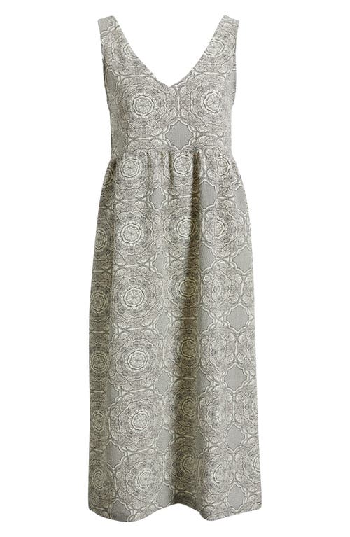 Bobeau Tie Back Sleeveless Midi Dress In Gray