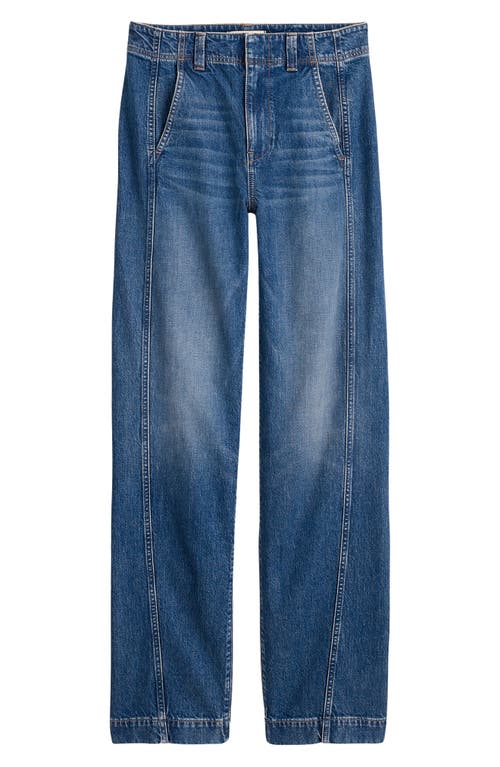 Shop Madewell Tapered Denim Pants In Rinse Wash