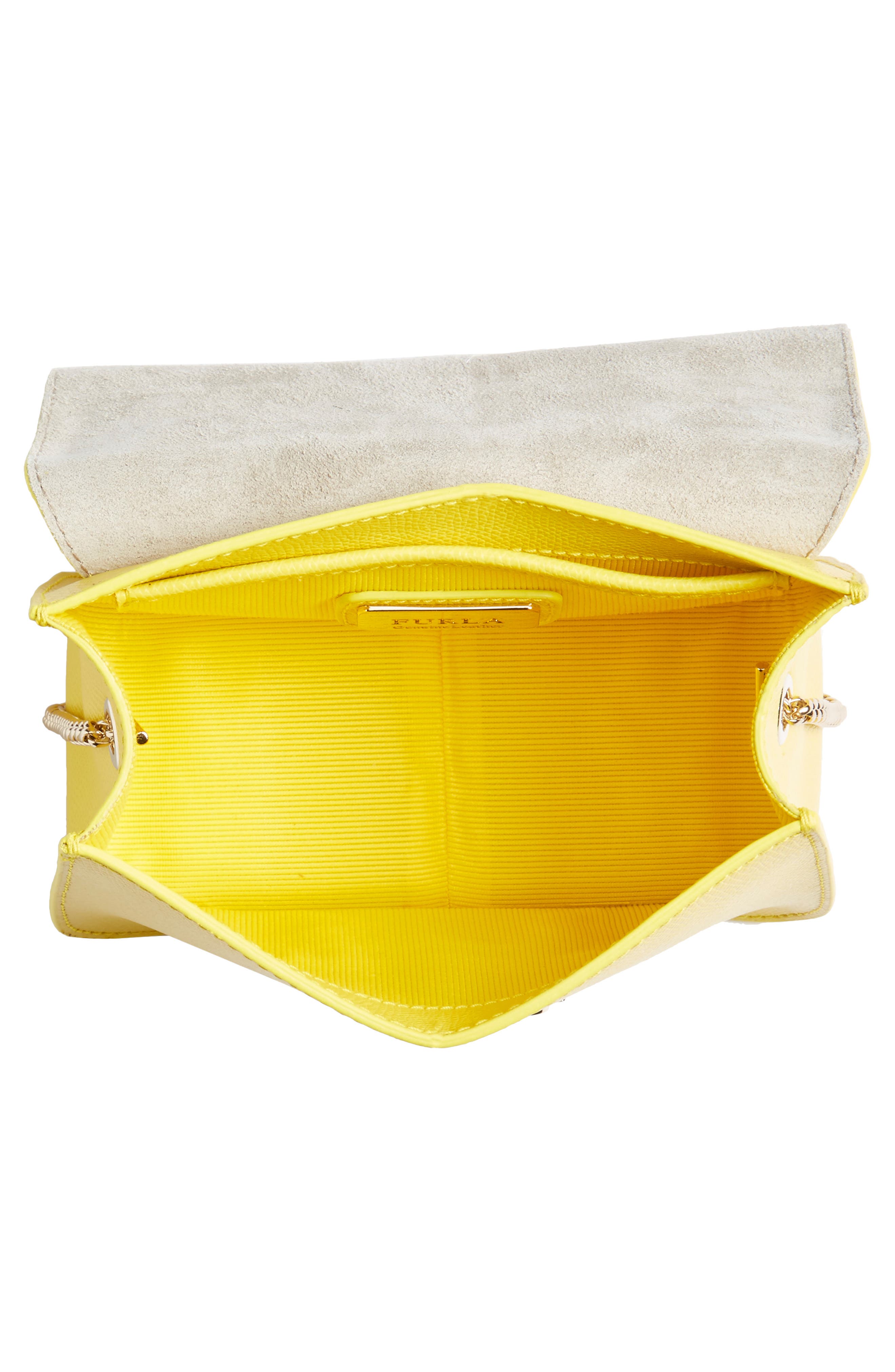 Mini Metropolis Leather Crossbody Bag, Alternate, color, GIALLO