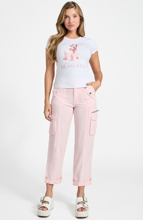 Guess R5 Vintage Girl Organic Cotton Blend Graphic T-shirt In Pure White