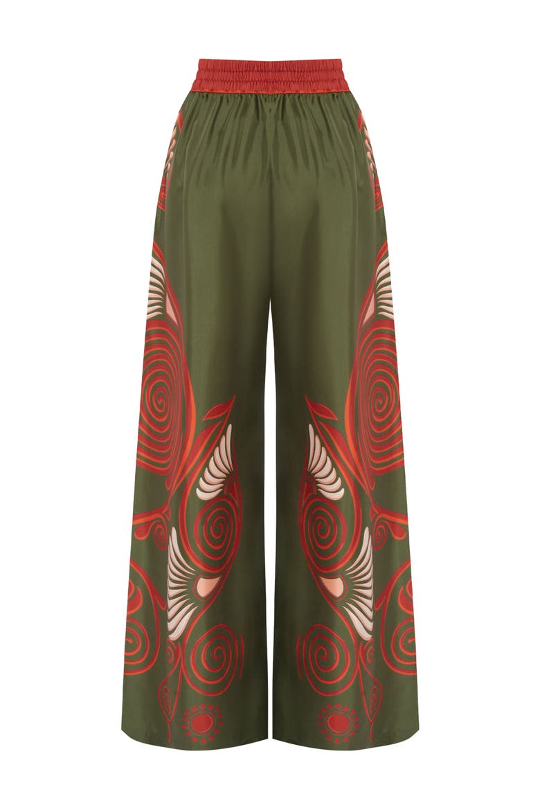 Palazzo Pants, Alternate, color, Kerylos Placée Dark Green