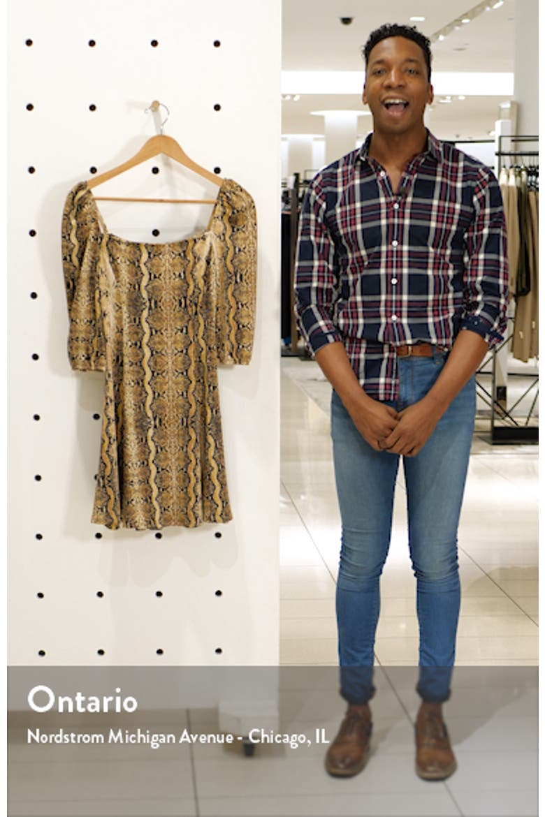 Snakeprint Fit & Flare Dress video