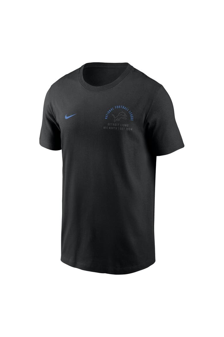Men's Nike Black Detroit Lions Split Logo T-Shirt, Alternate, color, Black