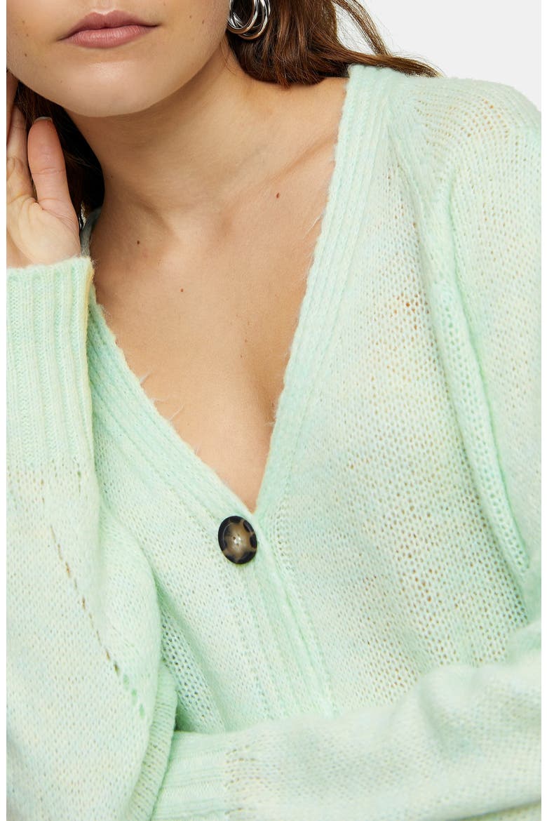 Crop Cardigan, Alternate, color, MINT