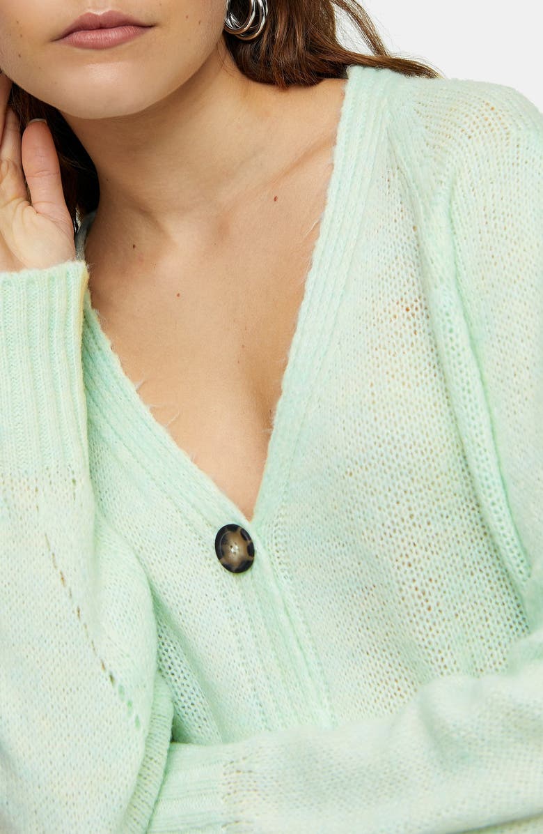 Topshop Crop Cardigan, Alternate, color,