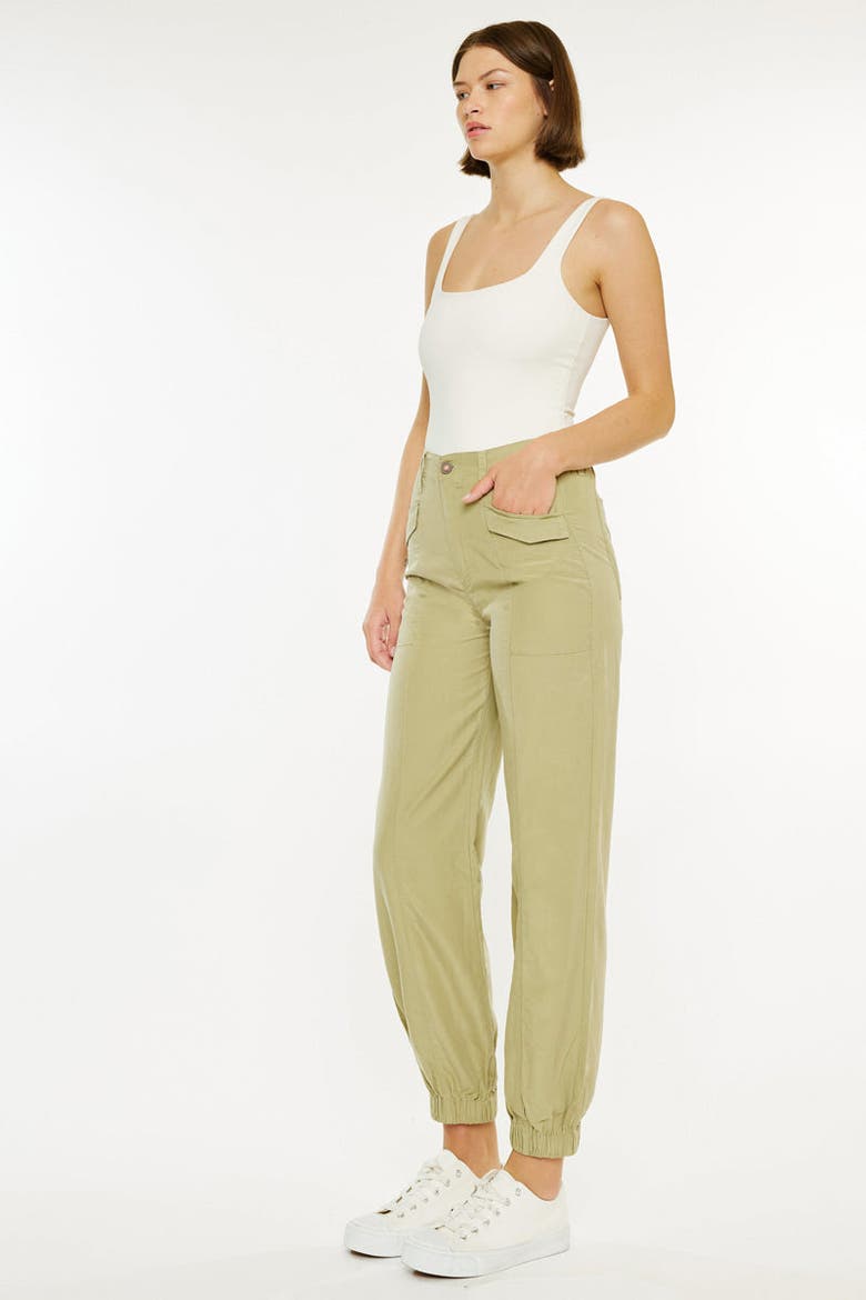 Karla Ultra High Rise Cargo Pants, Alternate, color, Sage