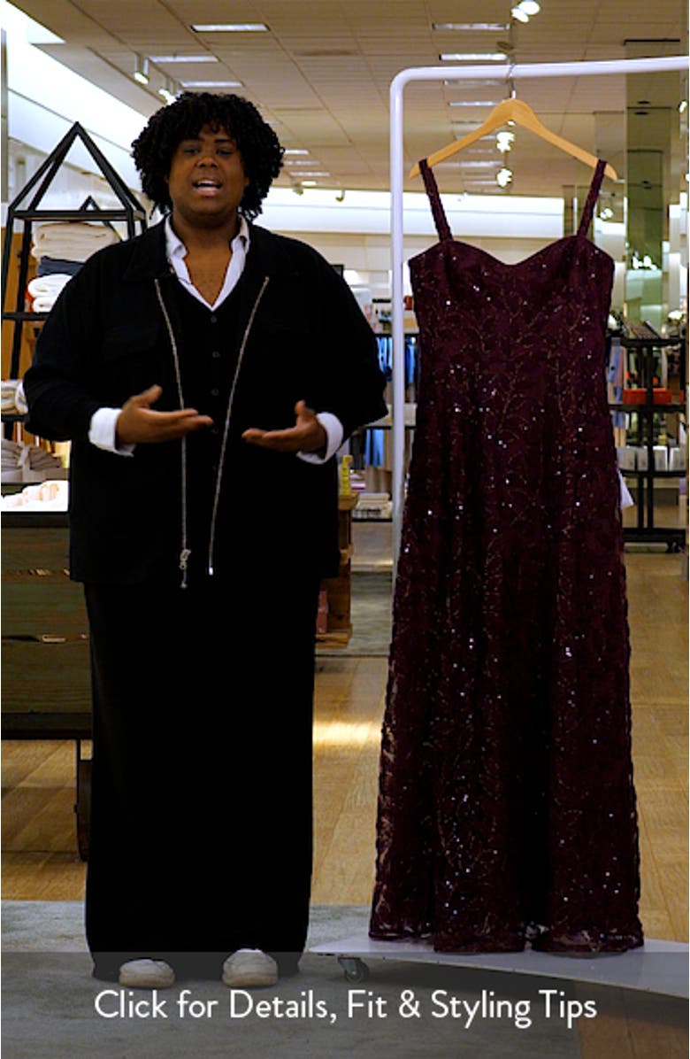 Piper Sequin Embroidered Gown, sales video thumbnail