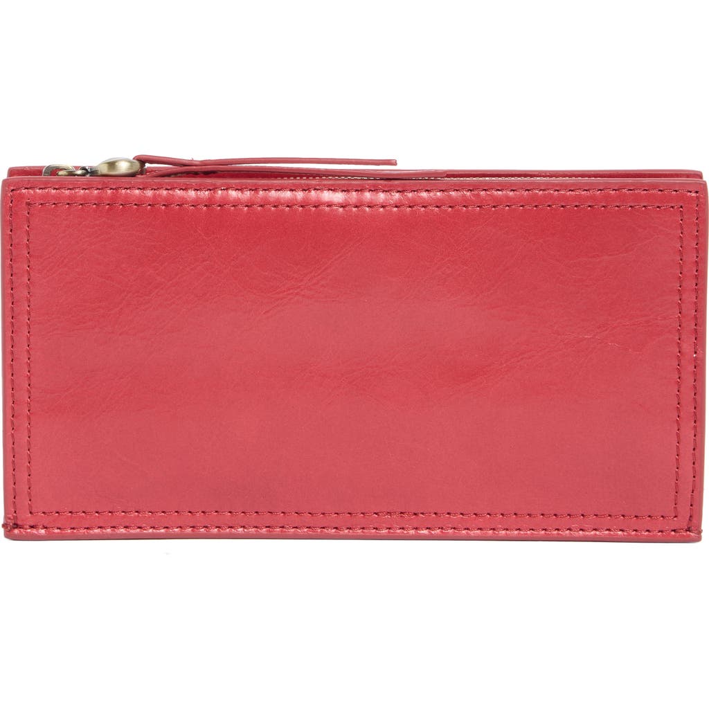 Hobo Gracie Leather Wallet In Loganberry