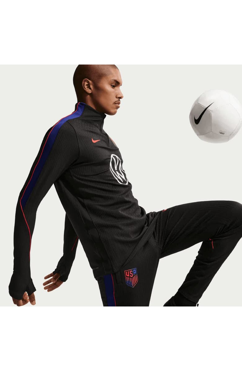 Nike Men's Nike Black USMNT 2026 Strike Elite Dri-FIT ADV Long Sleeve Quarter-Zip Drill Top, Alternate, color, Black