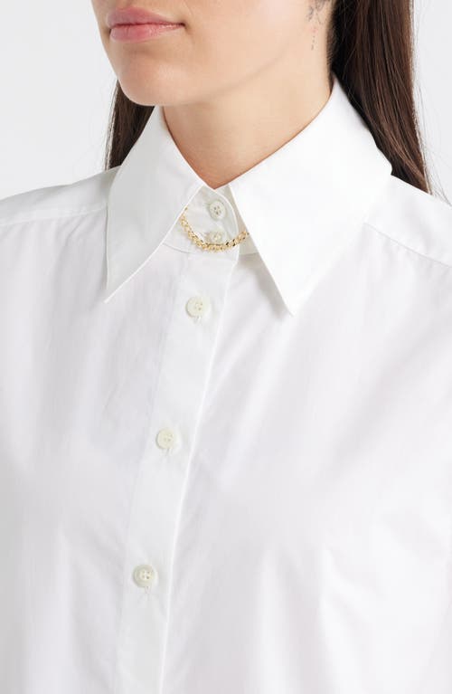 Frame The Prep Embellished Sleeveless Button-up Shirt In White