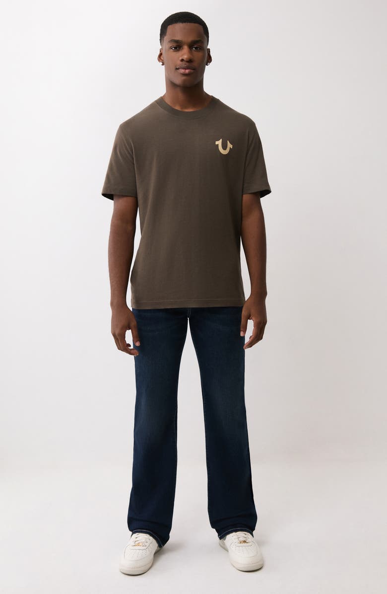 True Religion Billy Flap Relaxed Bootcut Jeans, Alternate, color, Dark Mountainside