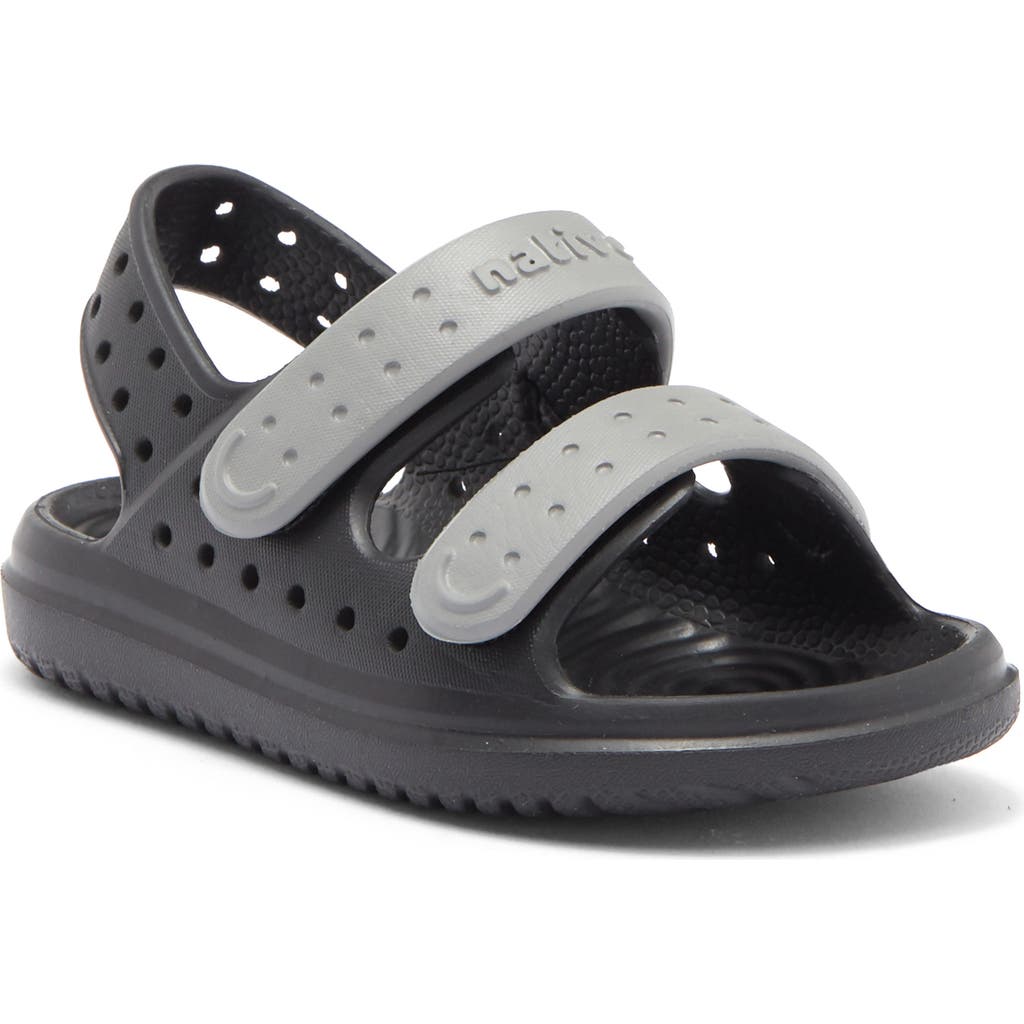 Native Shoes Chase Sugarlite Slingback Sandal In Jiffy Black/satellite Grey