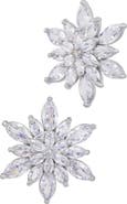 SAVVY CIE JEWELS Star Cubic Zirconia Cluster Stud Earrings