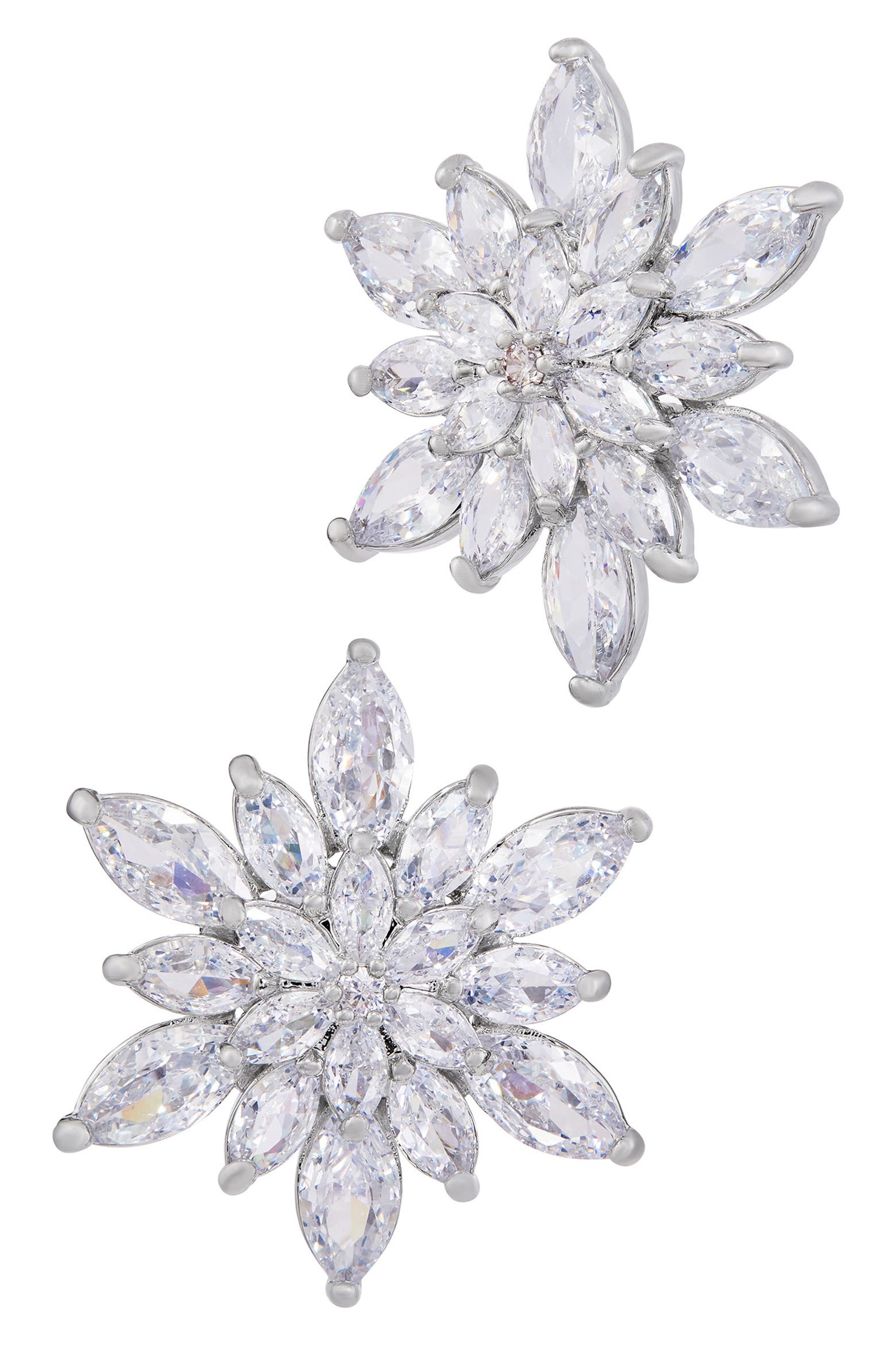 Tech Savvy Color SAVVY CIE JEWELS Star Cubic Zirconia Cluster Stud Earrings (Women ...