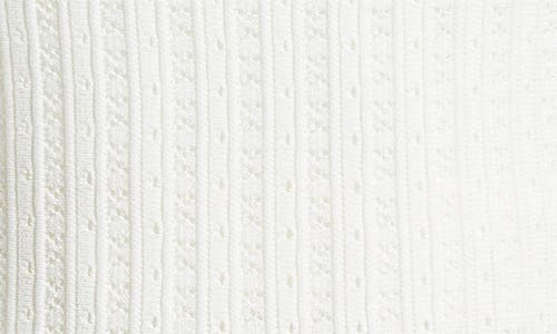 Staud Ellen Mixed Stitch Pleated Minidress In Ivory