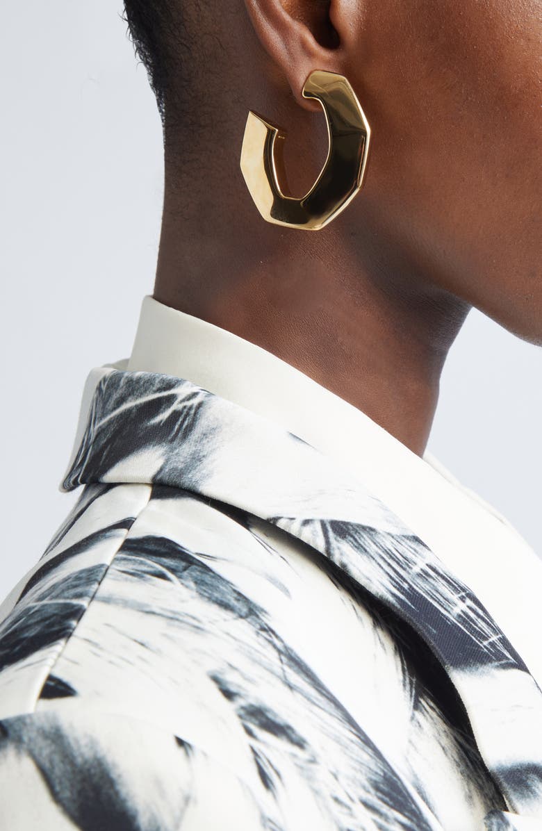 Givenchy Large Link Earrings, Alternate, color, Golden Yellow