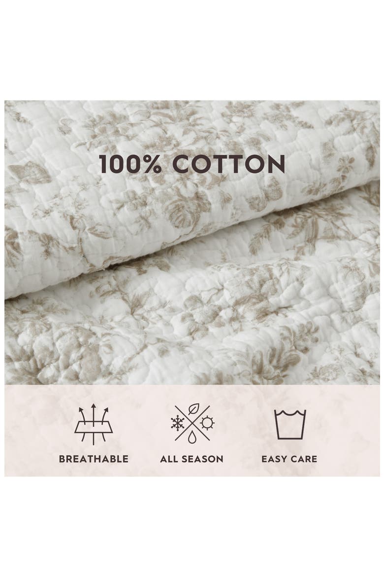 Walled Garden Quilt & Sham Set, Alternate, color, MOCHA