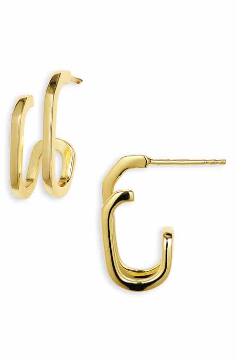 ARGENTO VIVO Double U Hoop Earrings