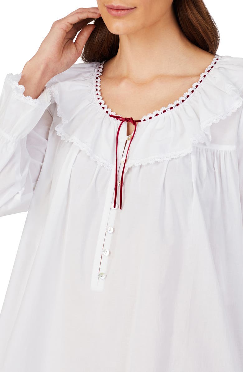 Eileen West Long Sleeve Short Cotton Nightgown, Alternate, color,