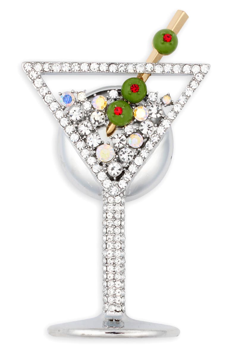 Martini Bottle Opener Ornament, Main, color, CLEAR