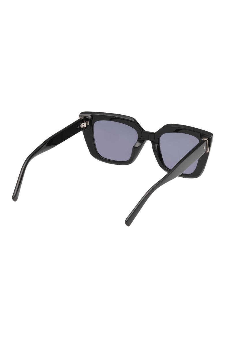 51mm Cat Eye Sunglasses, Alternate, color, SHINY BLACK / SMOKE LENS