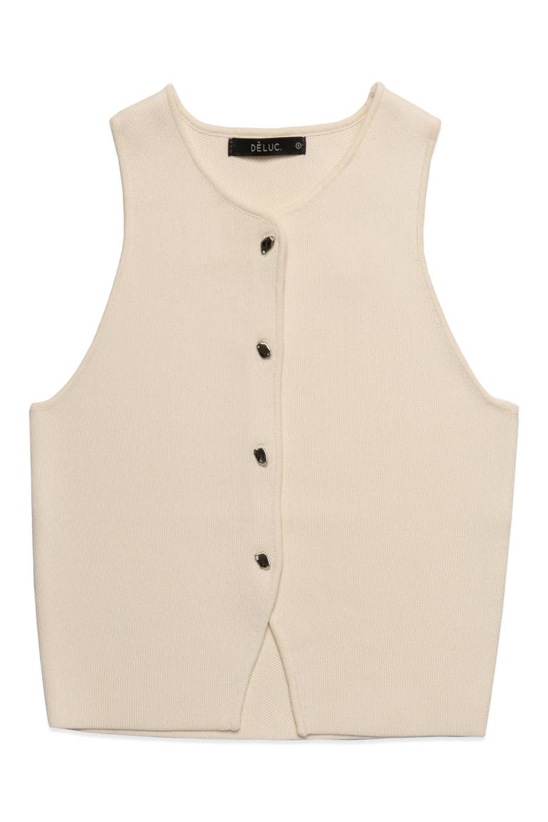 Ibiza Knit Vest, Main, color, ECRU
