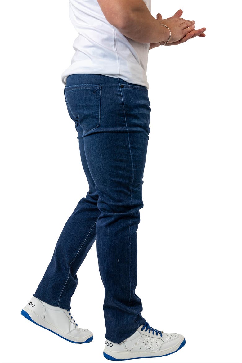 Torn Stretch Denim Jeans, Alternate, color, BLUE