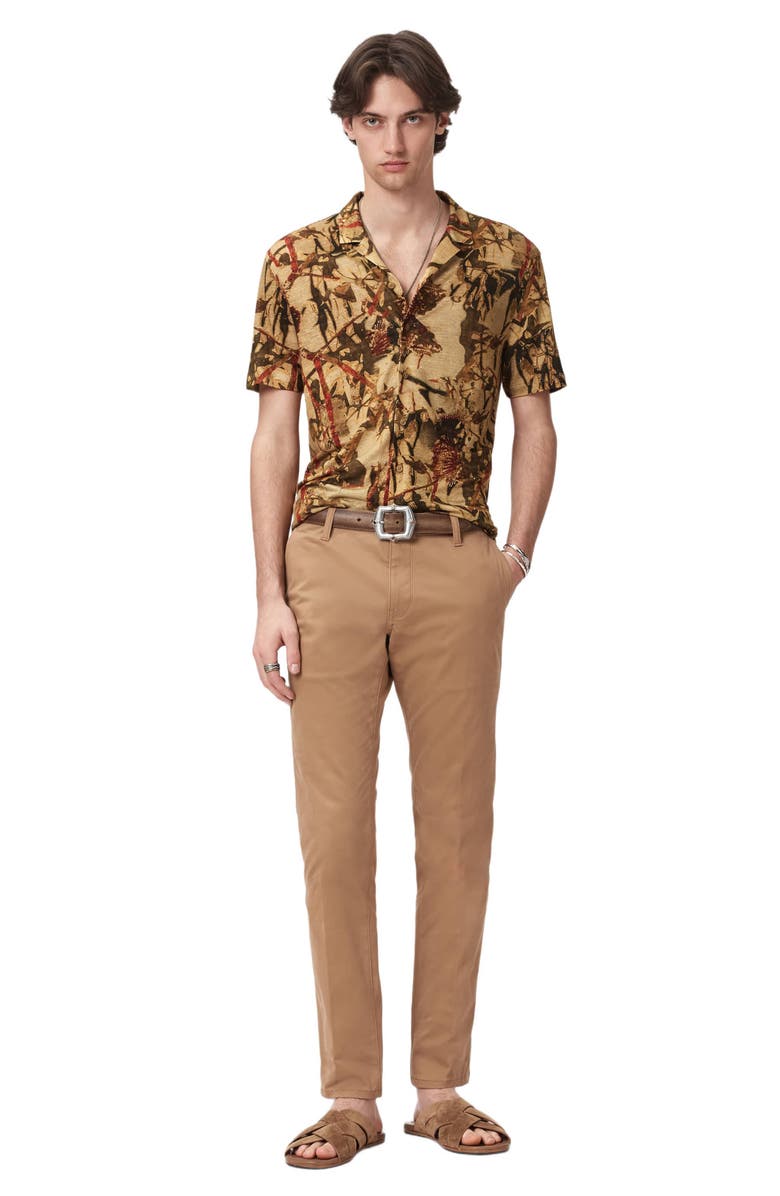 John Varvatos Marula Linen Short Sleeve Camp Shirt, Alternate, color, 