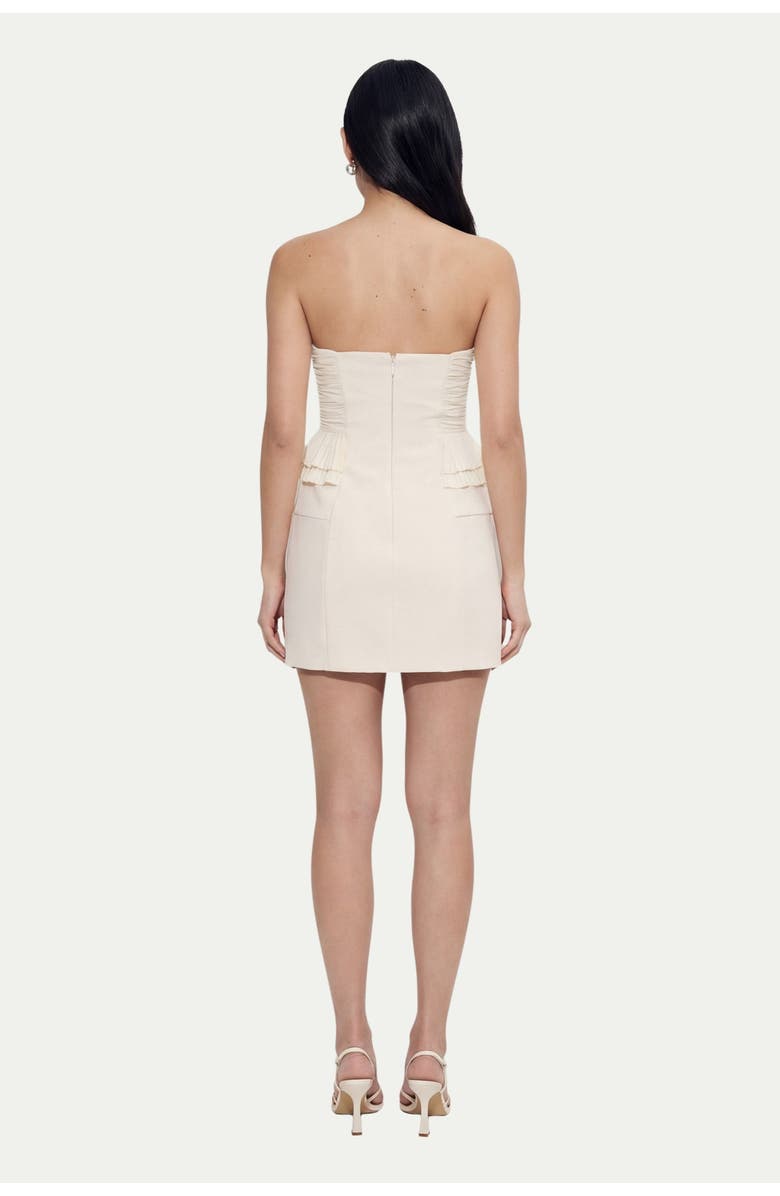 MissPap Premium Shirred Bust Mini Dress, Alternate, color, Butter