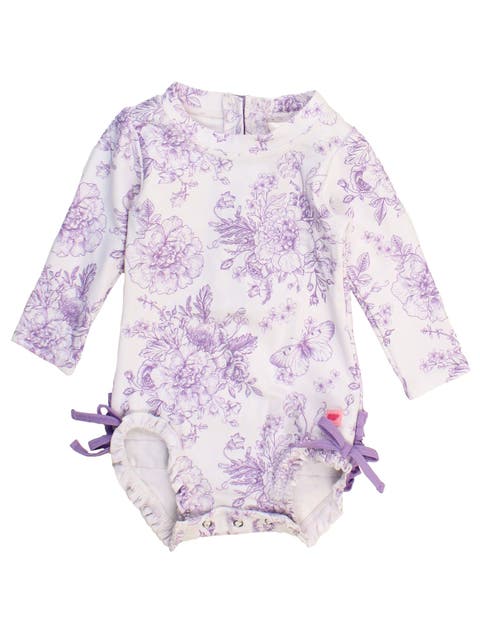 Baby Girls Long Sleeve UPF50+ One Piece Rash Guard
