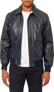 PINO BY PINOPORTE Leather Bomber Jacket