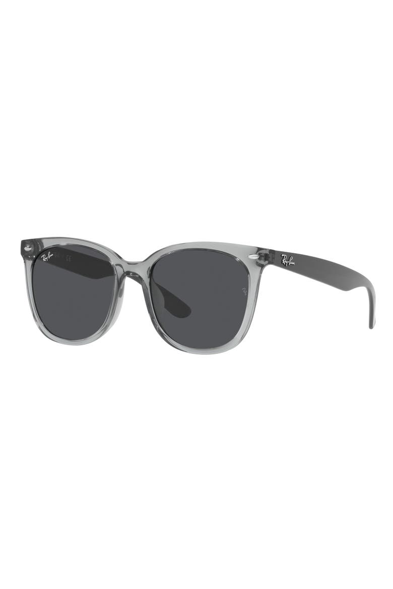 55mm Square Sunglasses, Alternate, color, TRANSPARENT GREY / DARK GREY