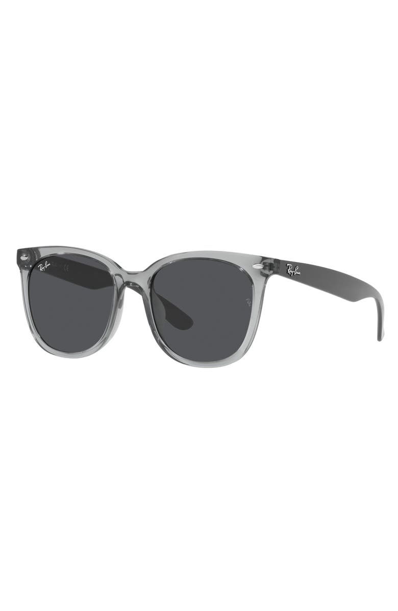 Ray-Ban 55mm Square Sunglasses, Alternate, color, Transparent Grey / Dark Grey