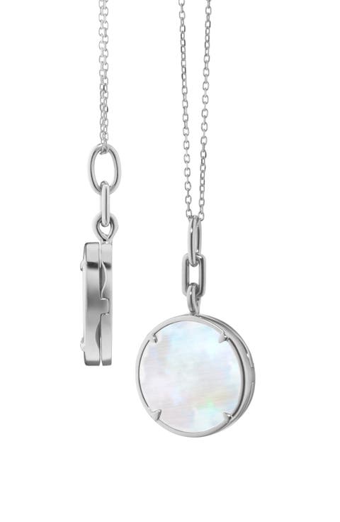 Brooke Slim Mother-of-Pearl & Sterling Silver Locket Necklace