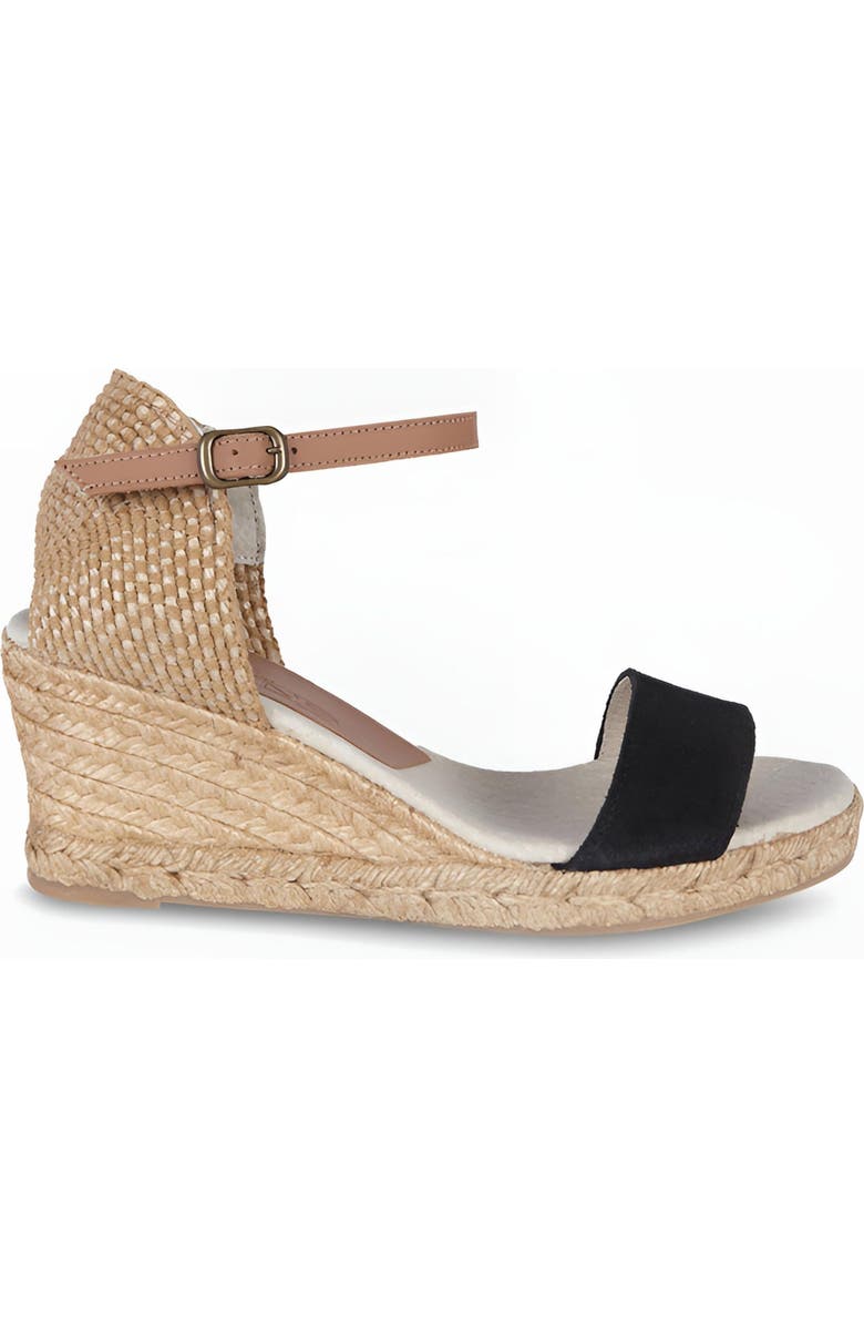 Menina Step Jimena Single Band Wedges, Main, color, Black