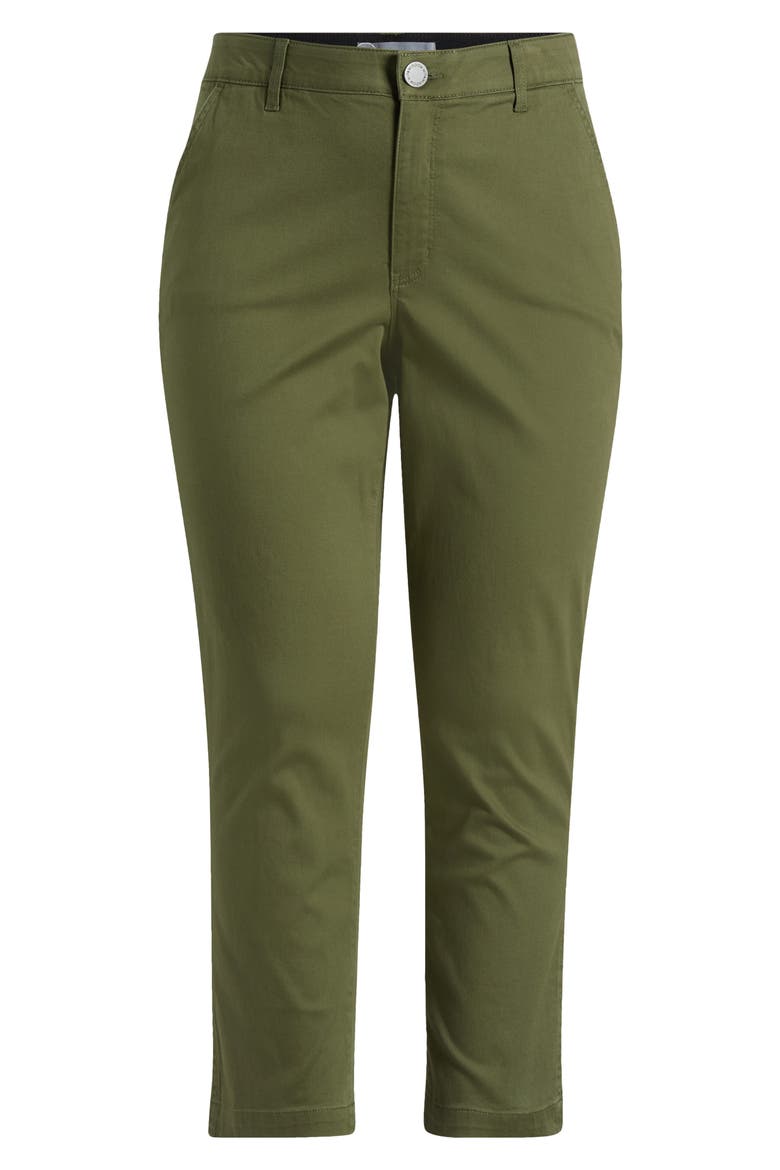 Skyrise Ankle Slim Straight Leg Twill Pants, Alternate, color, CELADON