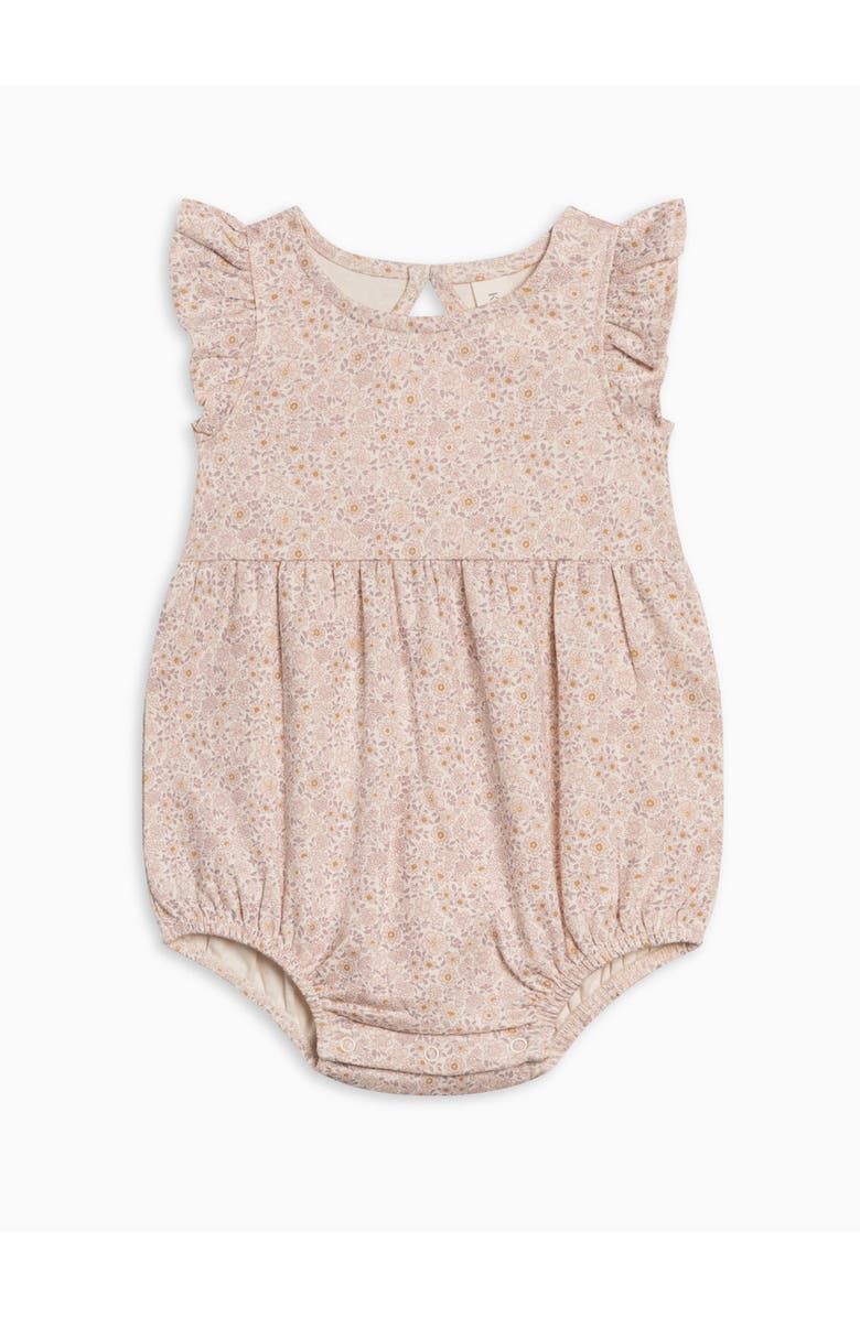 Colored Organics Sommer Organic Tank Romper, Alternate, color, Primrose / Fog + Shell