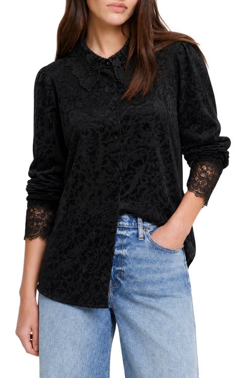 Vetiver Burnout Floral Shirt