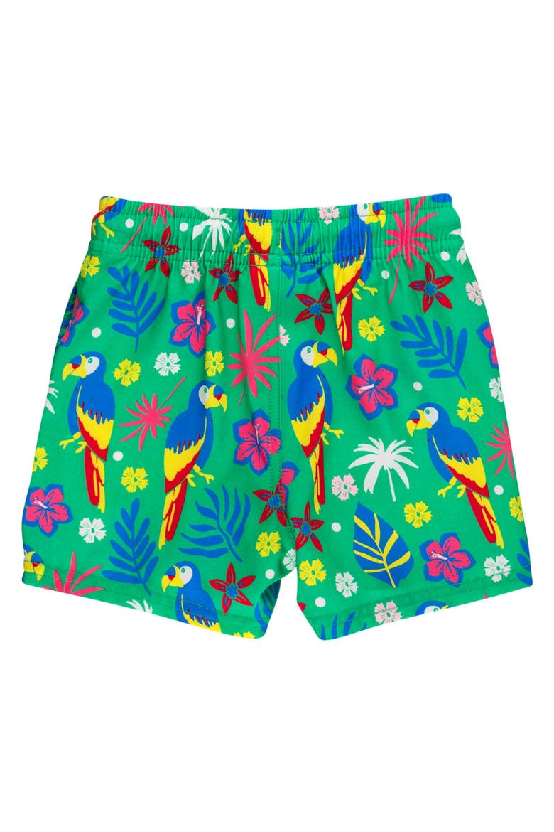 UPF50+ Sun Protected Stretch Swim Trunks, Alternate, color, Parrot Palms