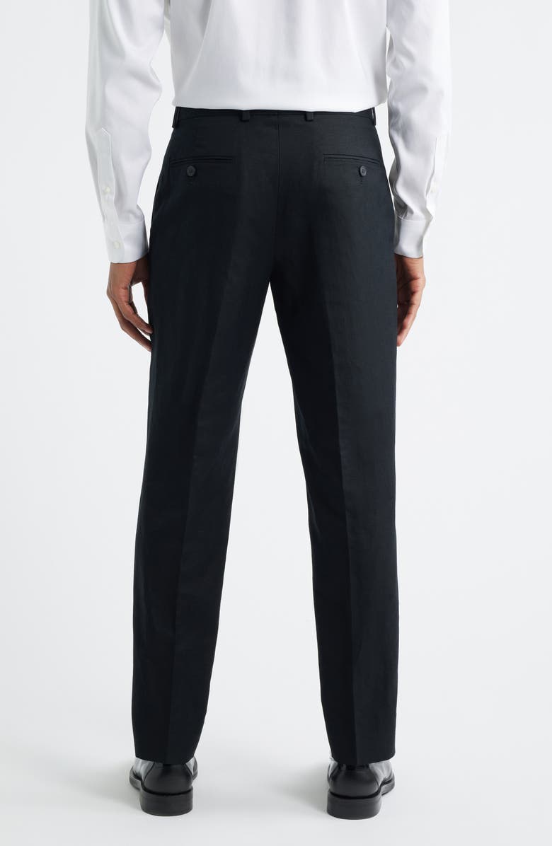 Open Edit Linen Blend Pants, Alternate, color, Black